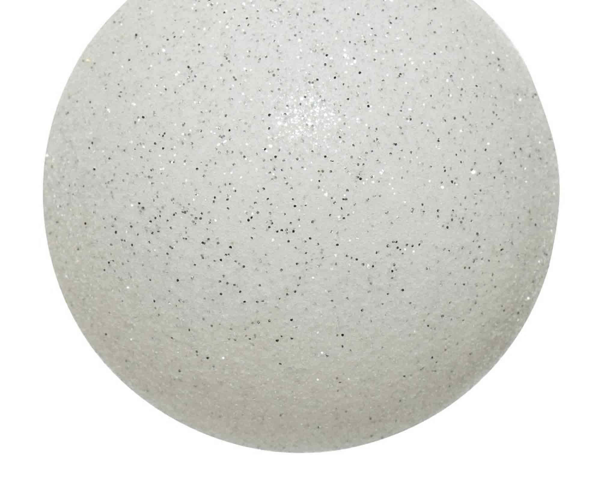 Set 37 Pz Sfere Bianco Ghiaccio Assortito D6cm in Vetro - immagine 3