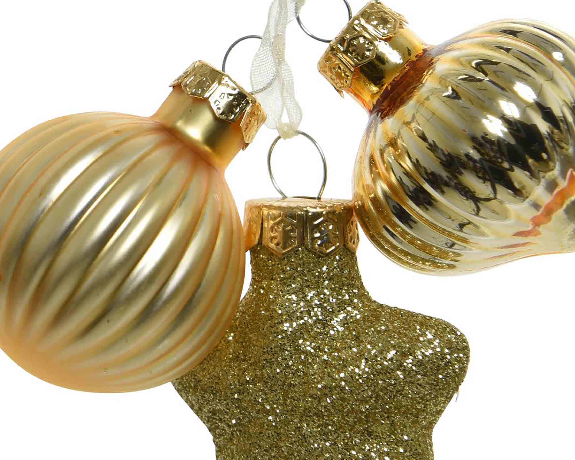 Pendente Perla e Oro Assortito 3x4x11cm in Plastica - immagine 2