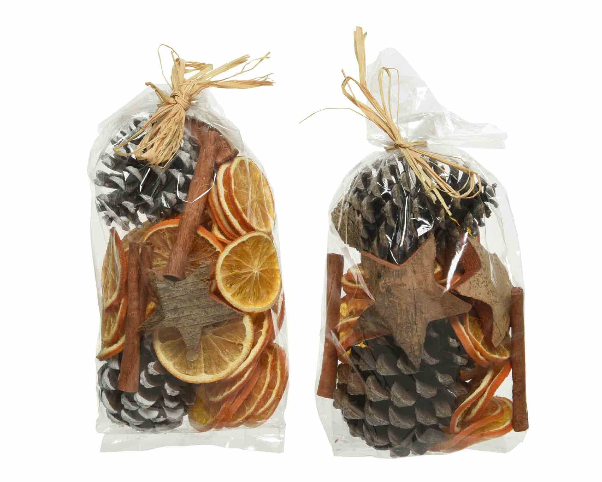 Poutpourri Mix per Decorazione Assortito 10x5x20cm in Fibra Naturale