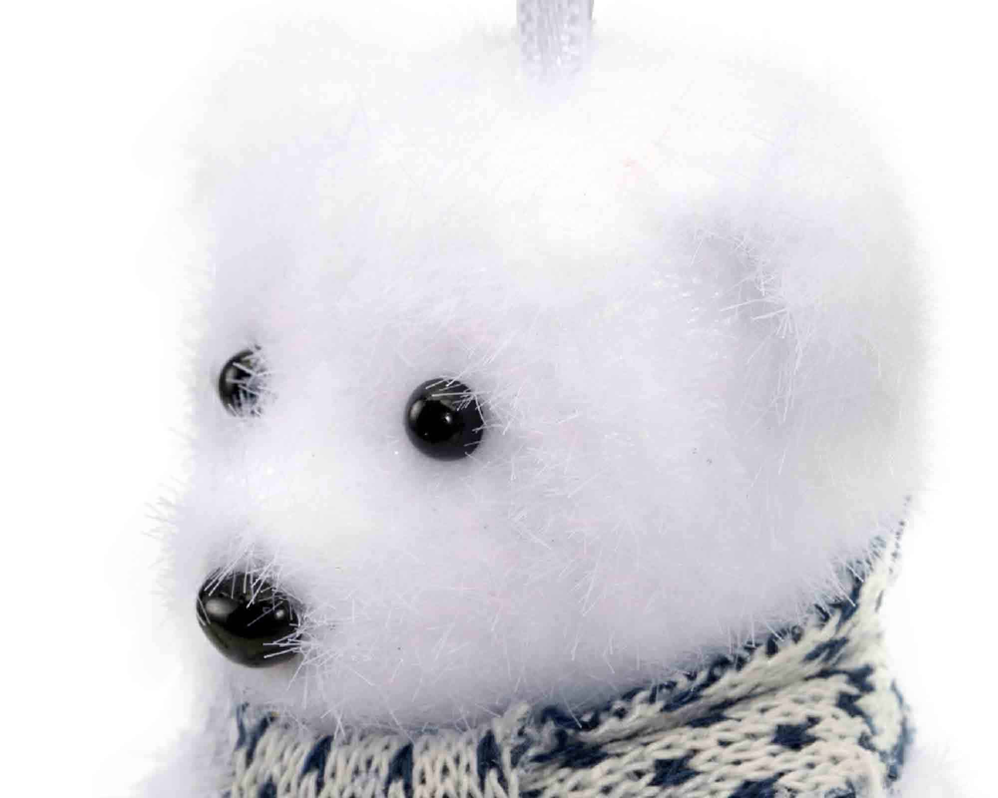 Pendente Orso Innevato Bianco Assortito 11x6x7,5cm - immagine 7