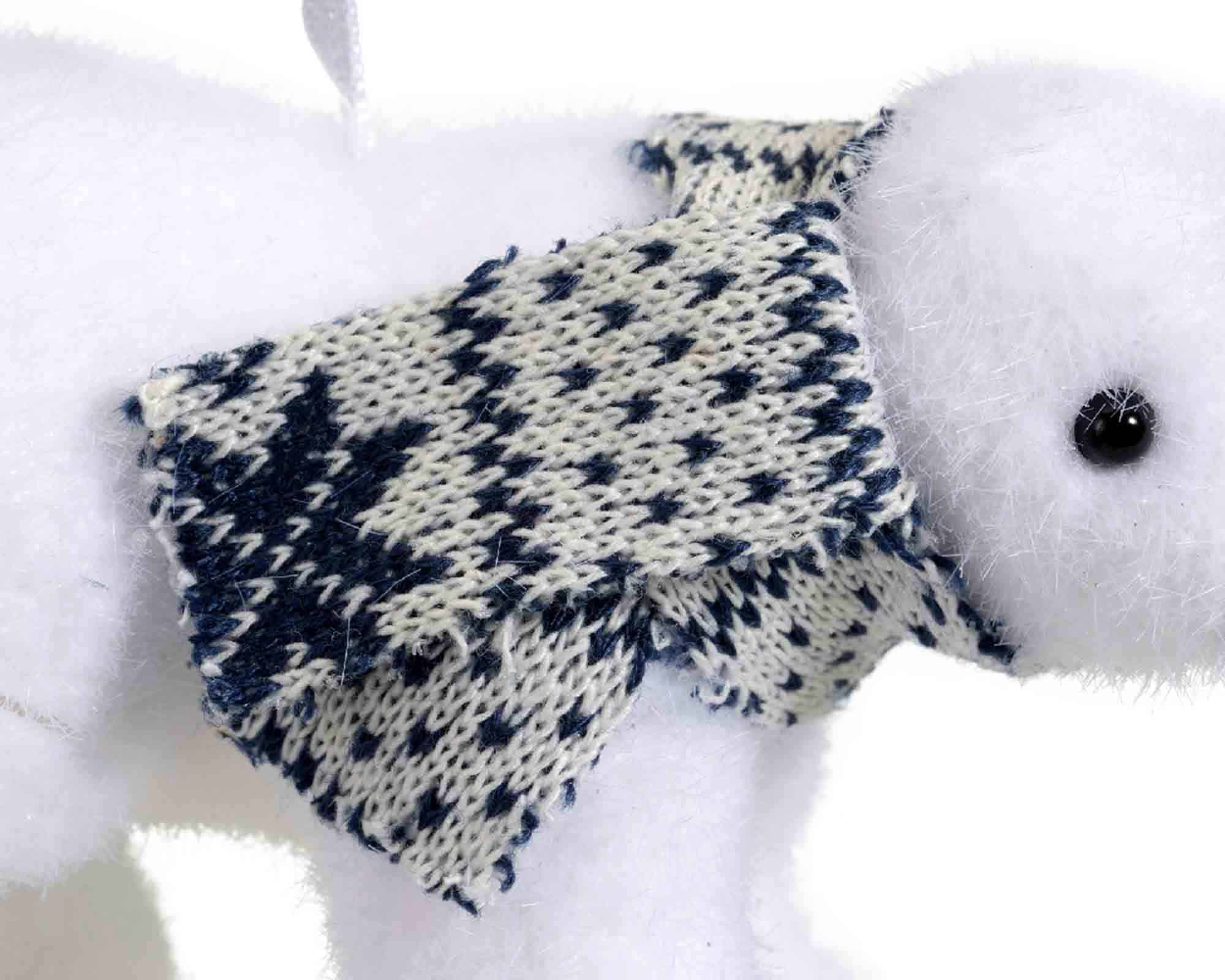 Pendente Orso Innevato Bianco Assortito 11x6x7,5cm - immagine 3