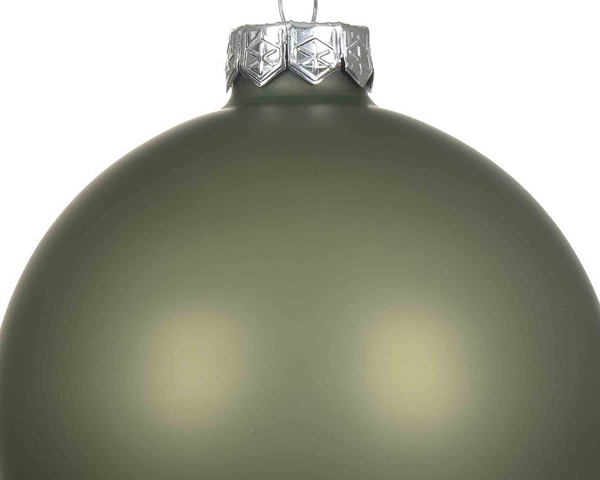 Set 4 Pz Sfere Verde Assortito D10cm in Vetro - immagine 3