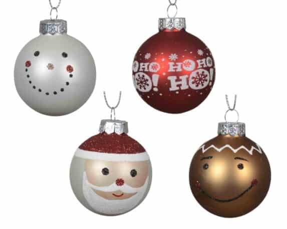 Sfera di Natale con Decorazioni Assortito D4,5cm in Vetro