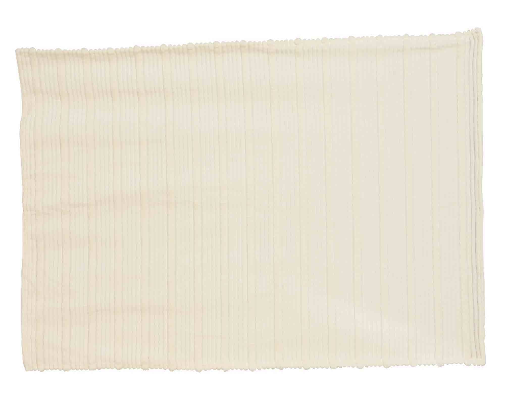 Coperta Plaid Costine Bianco 170x130cm in Poliestere - immagine 3