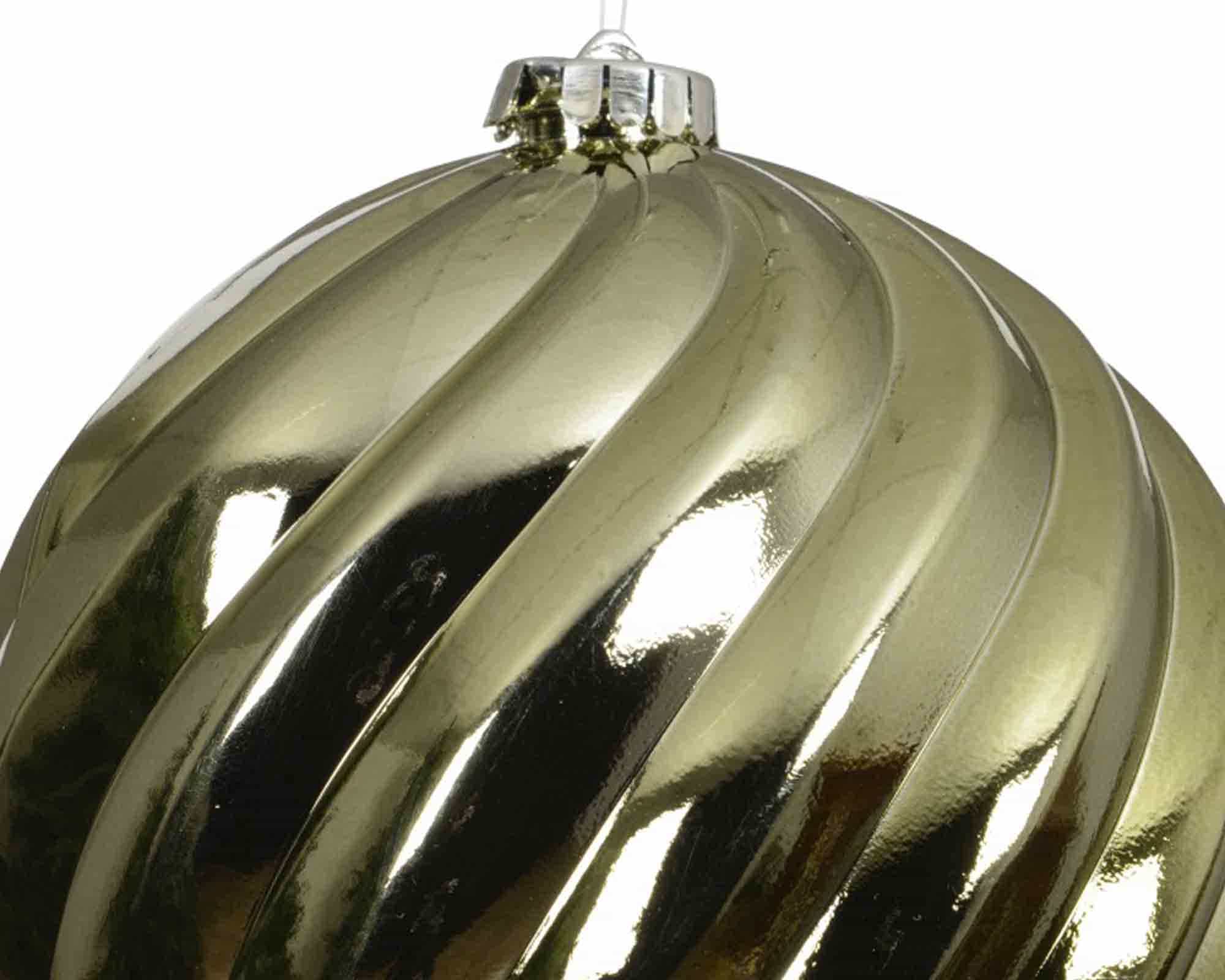 Set 4 Pz Sfere Verde Assortito D14cm in Plastica - immagine 3