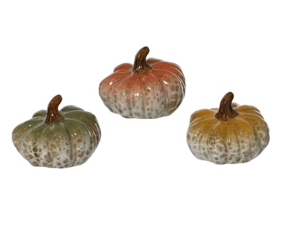 Zucca Smaltata Lucida Decorativa Assortito in Vetro