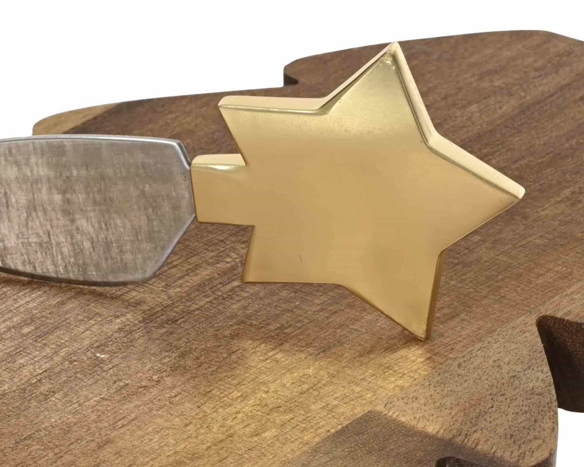 Tagliere da Formaggio con Coltello 27x17x2cm in Legno di Acacia - immagine 3