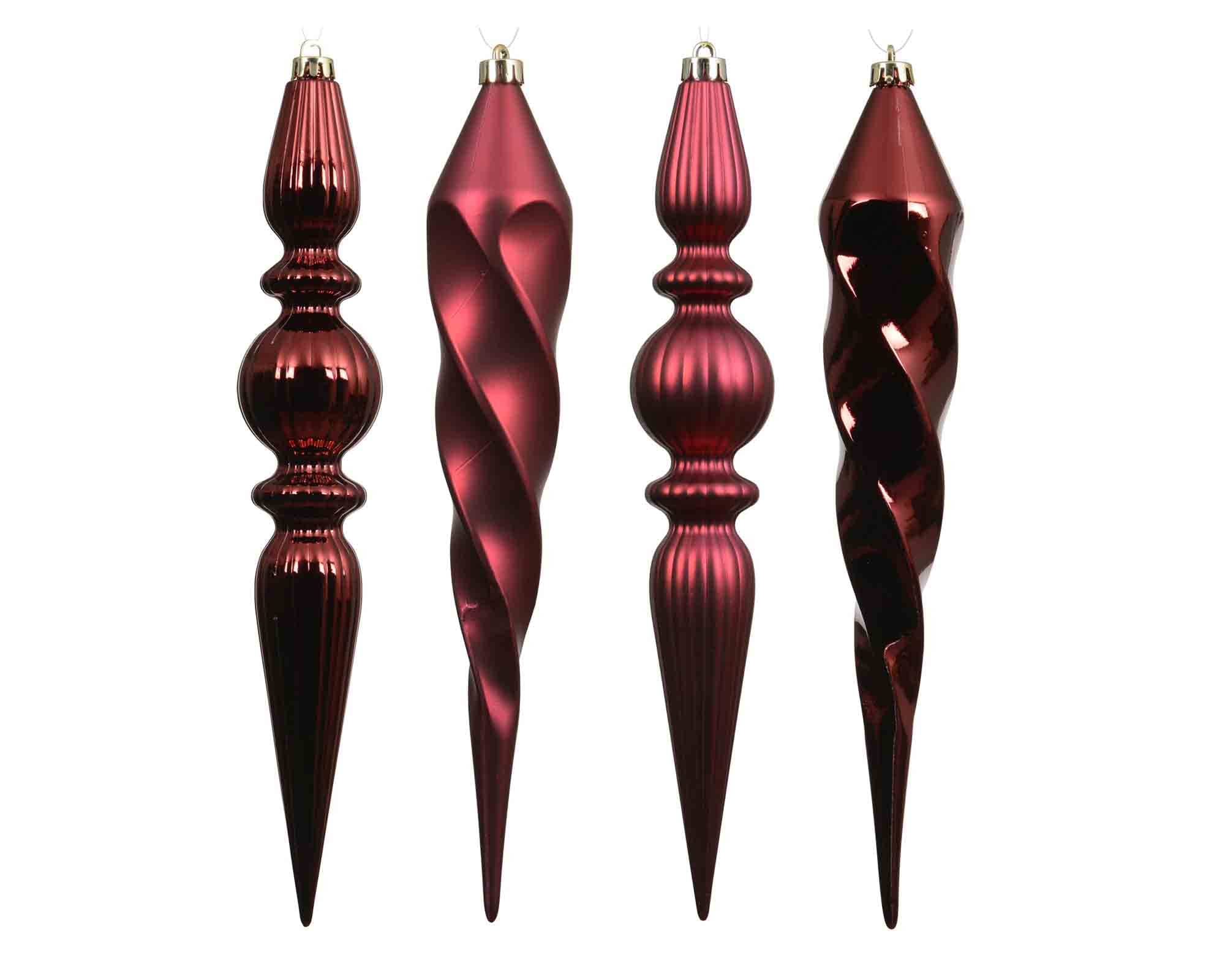 Pendente Torciglione Rosso 5x5x30cm in Poliestere