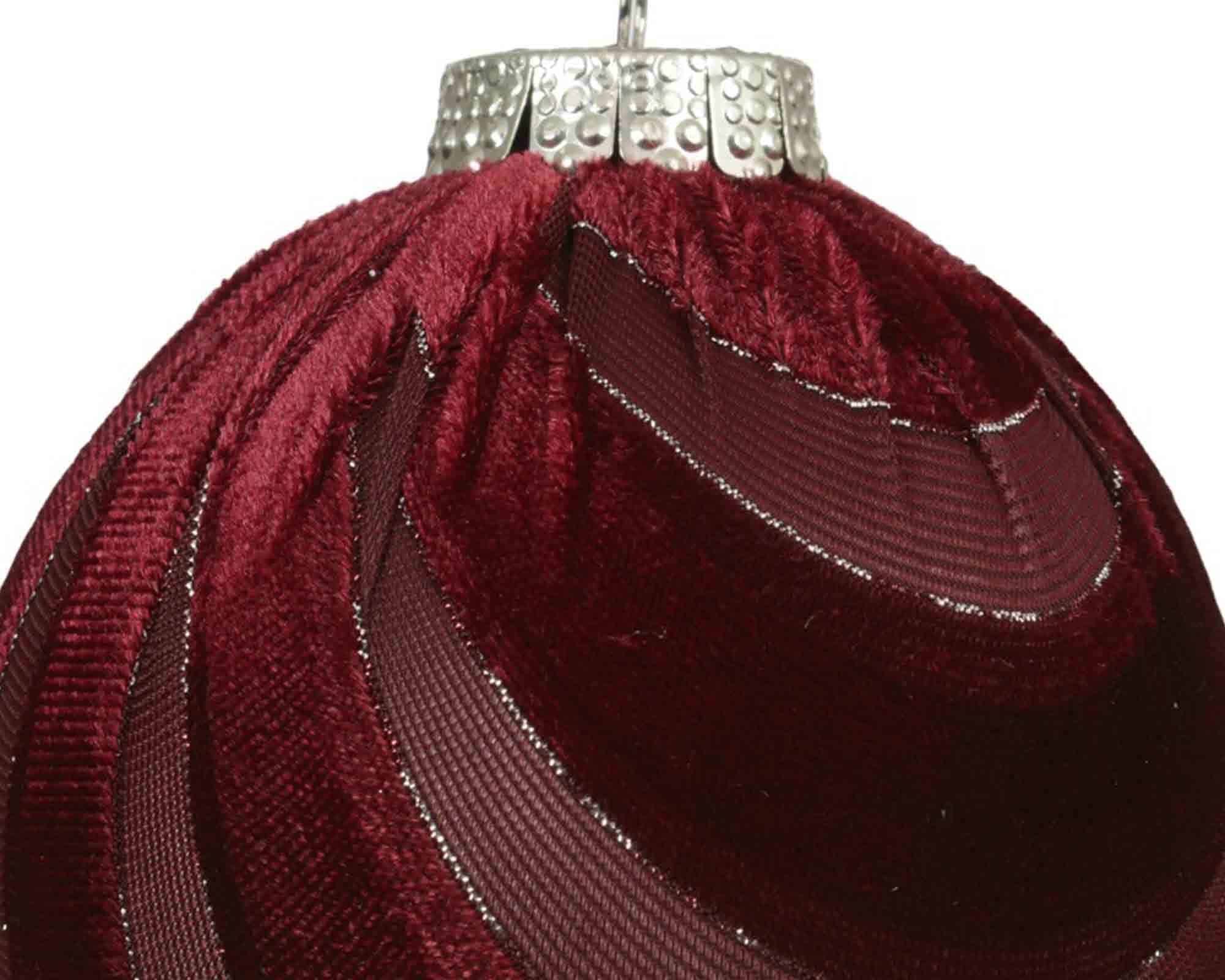 Sfera Rosso Scuro Velluto Assortito D8cm in Plastica - immagine 2