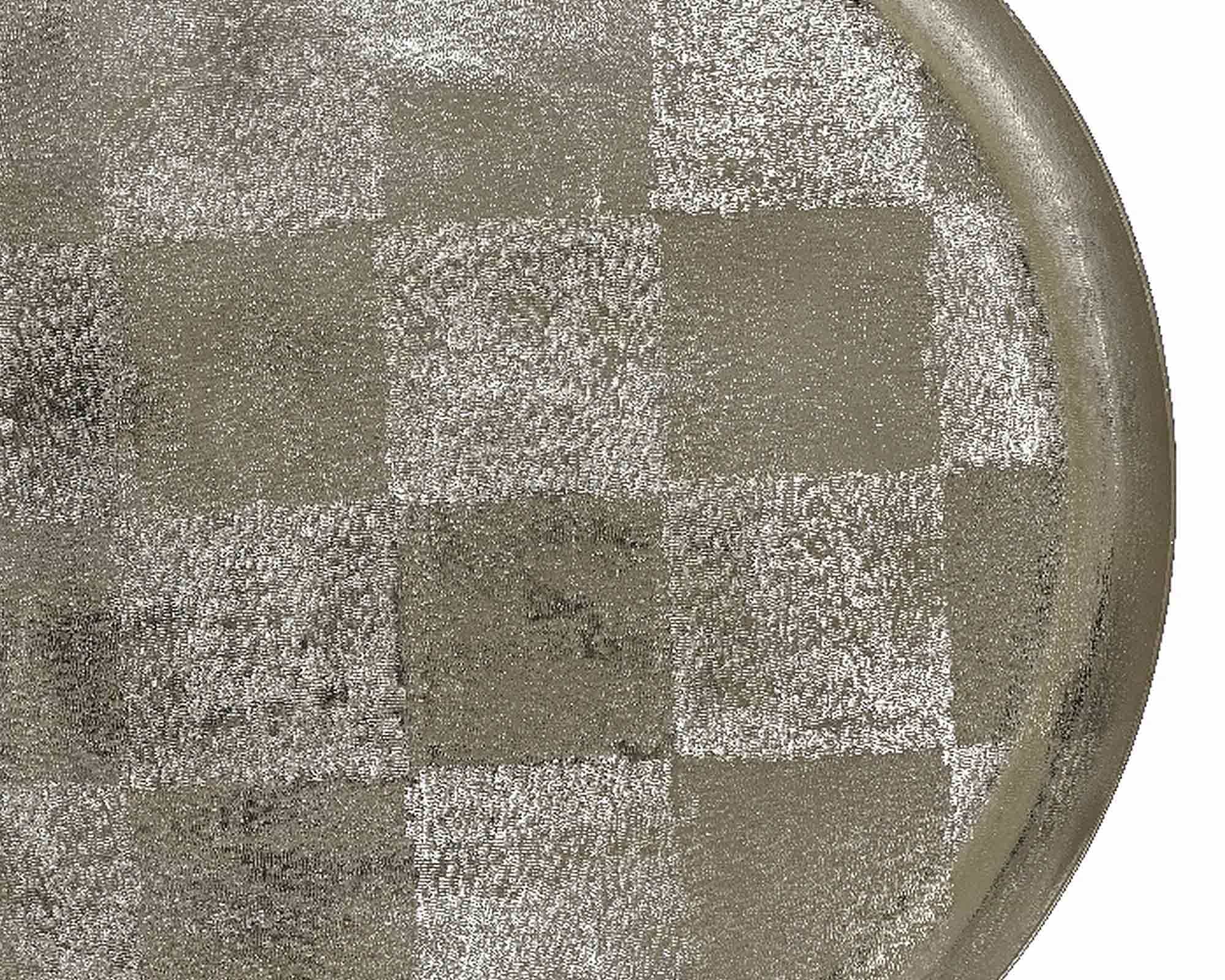 Vassoio Rotondo Argentato Grande D30cm in Alluminio - immagine 3