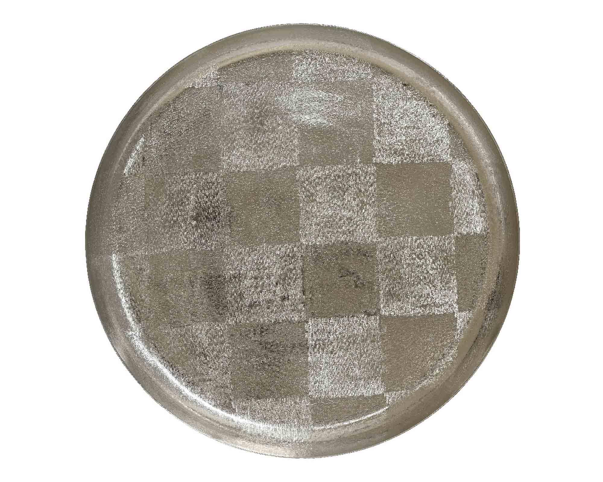 Vassoio Rotondo Argentato Grande D30cm in Alluminio - immagine 2