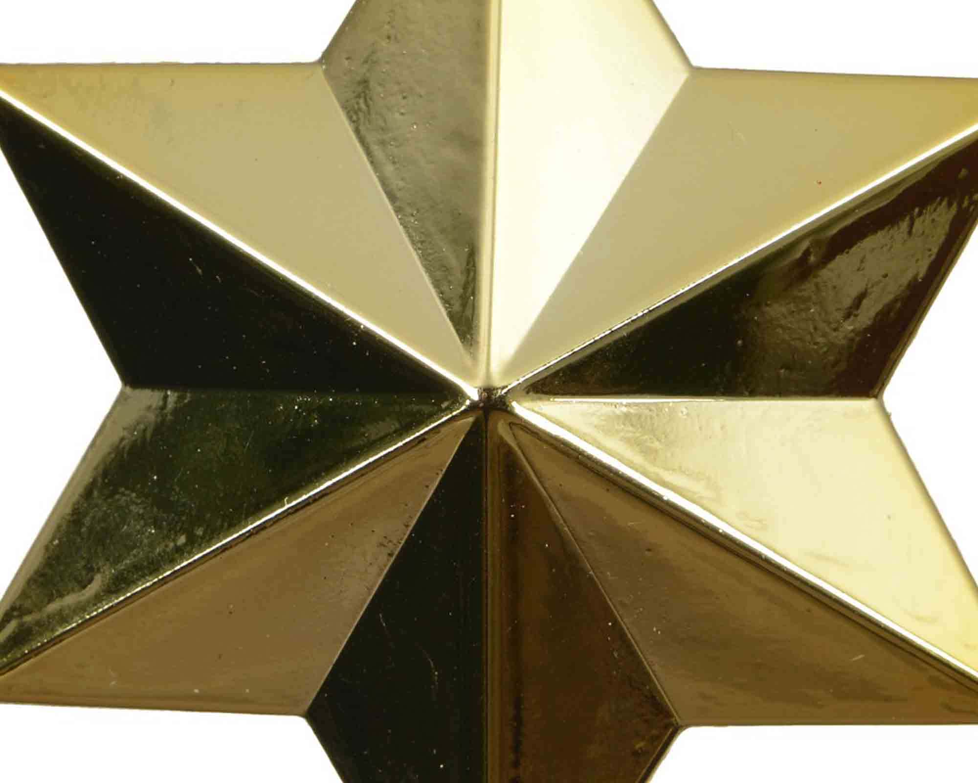 Set 12 Pz Pendenti a Stella Dorato Assortito 9x9x12cm in Poliestere - immagine 3