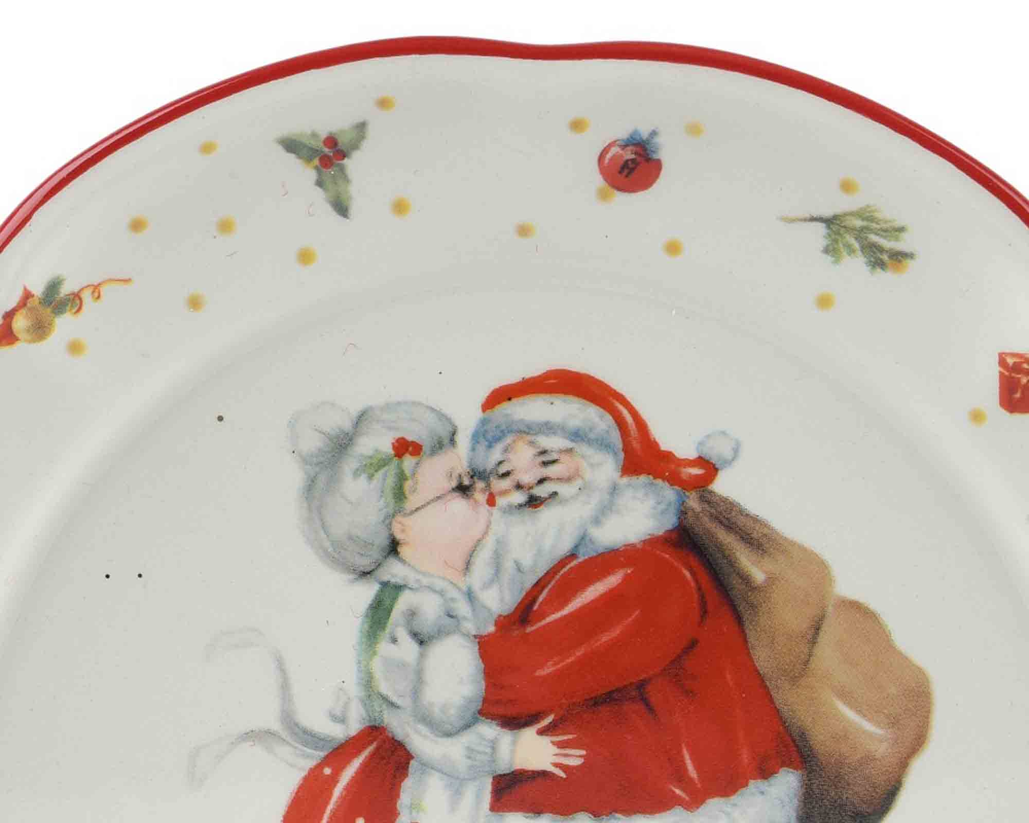 Piatto da Colazione Decalco Natalizio in Ceramica - immagine 3