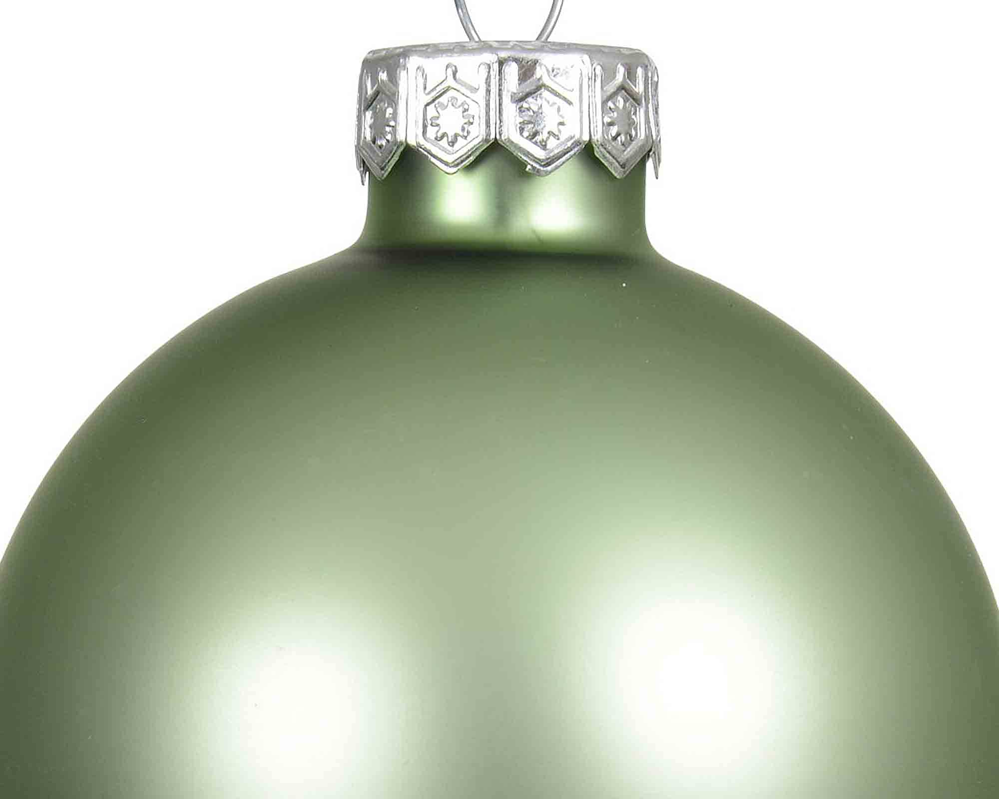 Set 6 Pz Sfere Verde Chiaro Assortito D8cm in Vetro - immagine 3