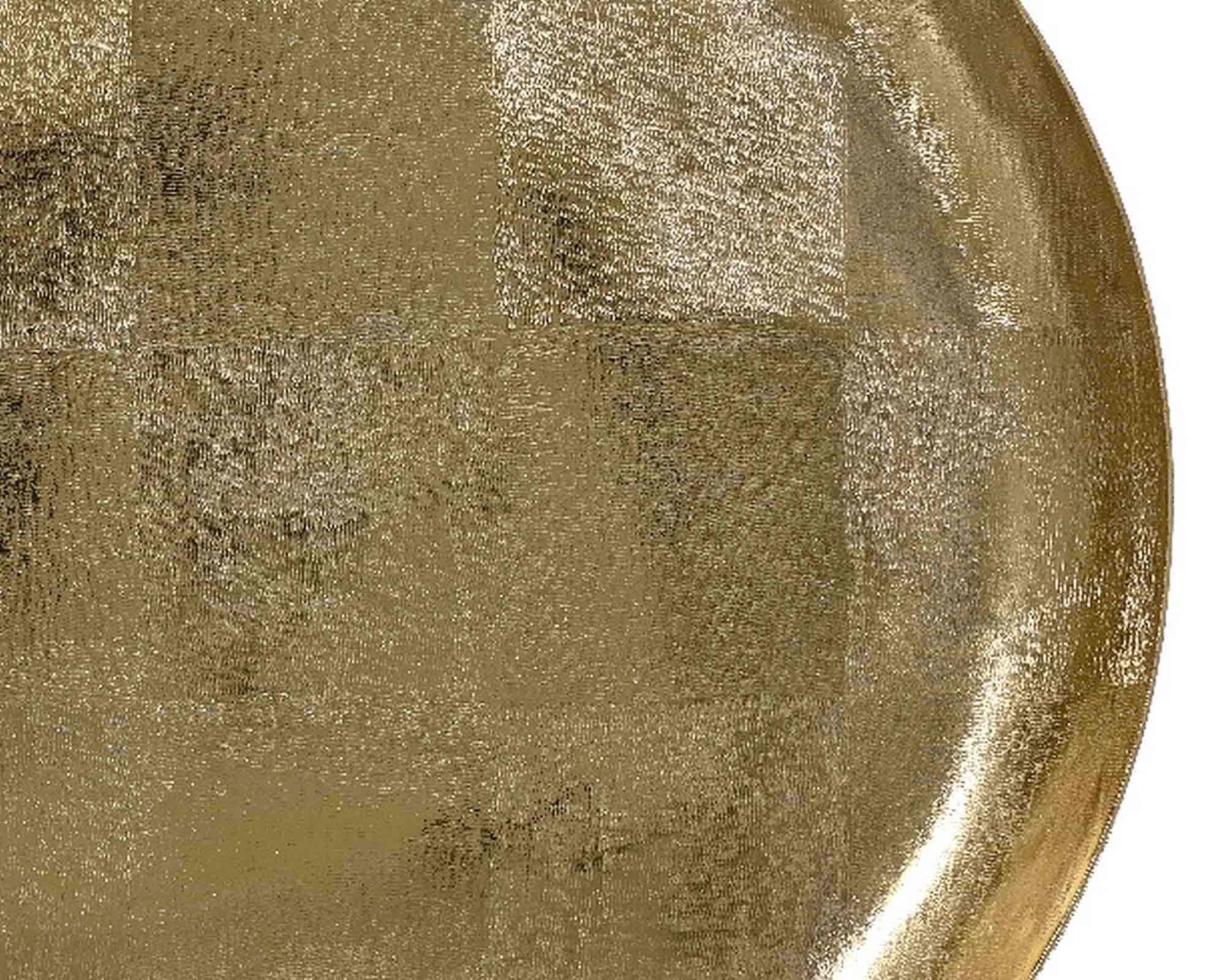 Vassoio Rotondo Dorato Grande D41cm in Alluminio - immagine 3