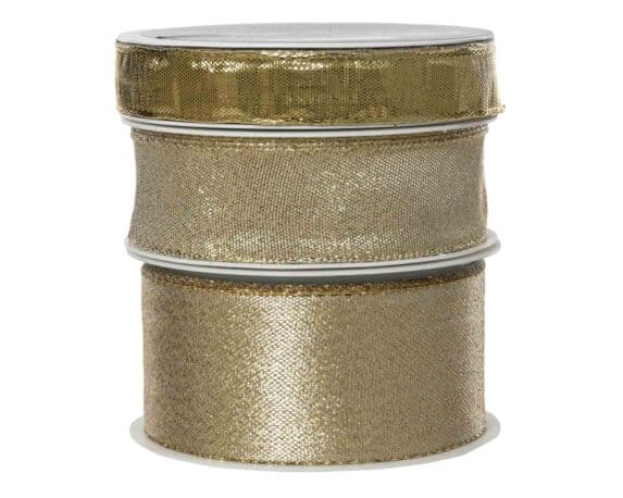Nastro di Natale Oro Classic Assortito 400cm in Poliestere