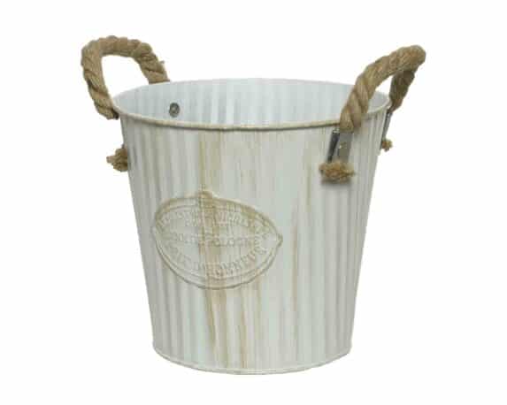 Secchio con Rivestimento Medium D17x15cm in Latta e Yuta – Kaemingk