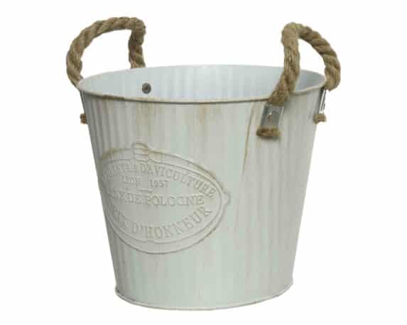 Secchio con Rivestimento Large D20x17cm in Latta e Yuta – Kaemingk