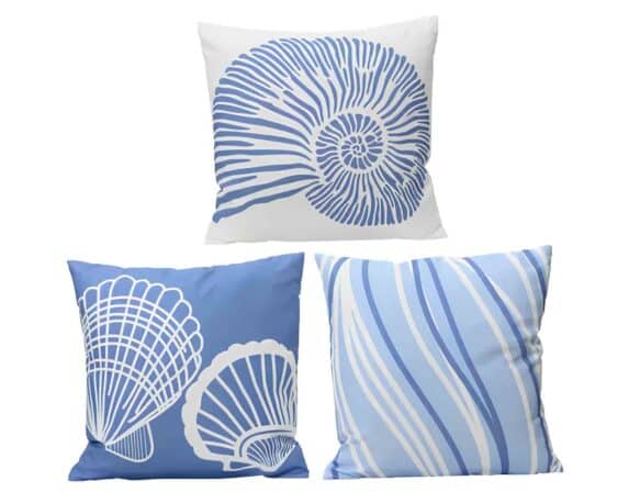 Cuscino Quadrato Tena Mare Azzurro Assortito 40x40cm in Tessuto – Kaemingk