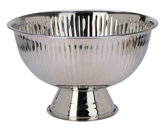 Centrotavola a Coppa Martellato D39x24cm in Acciaio