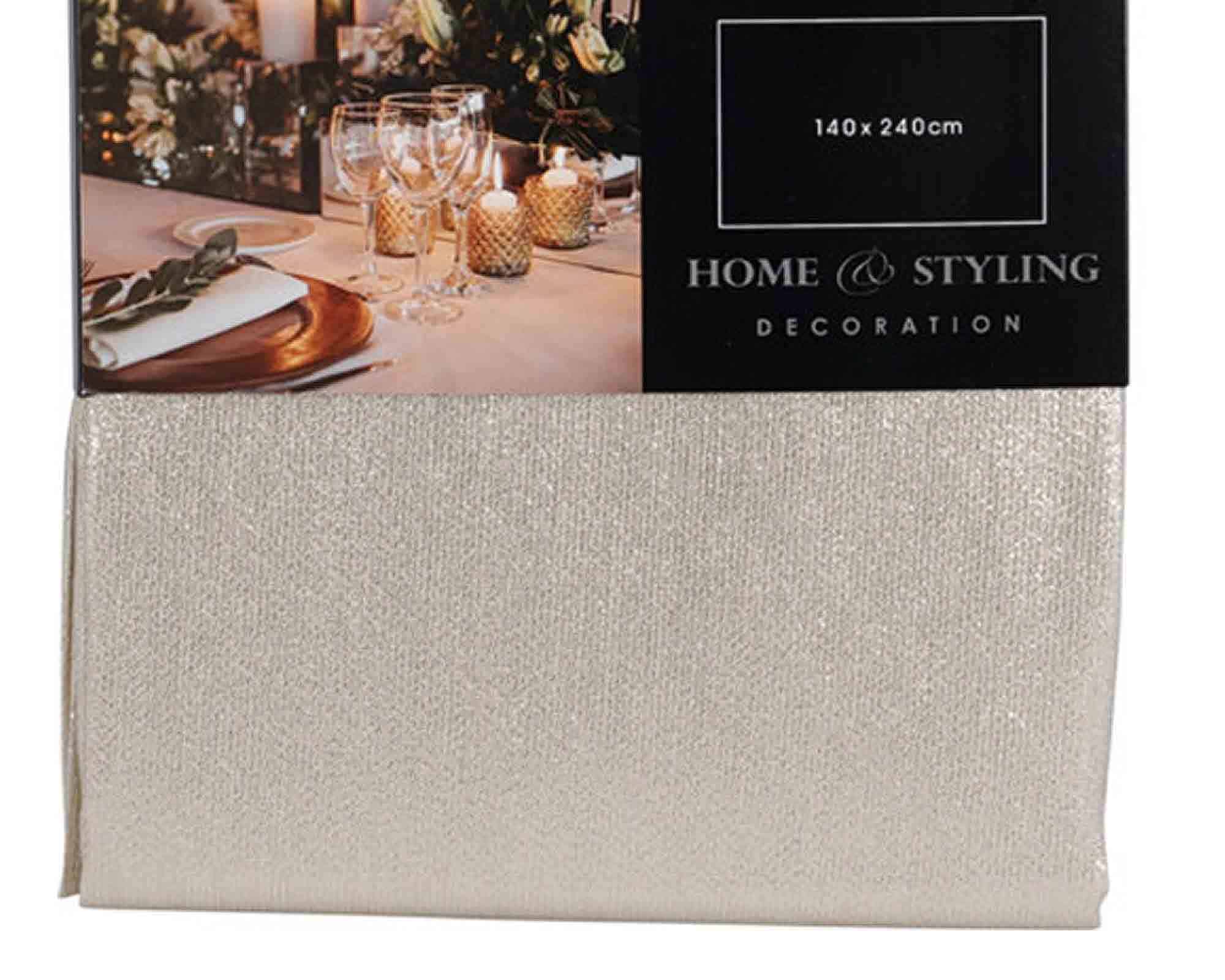 Tovaglia Dorata con Effetto Mettalico 240x140cm in Tessuto - immagine 3