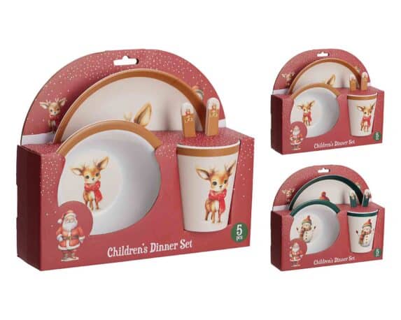 Set 3 Pz Servizio Piatti per Bambini in Melamina