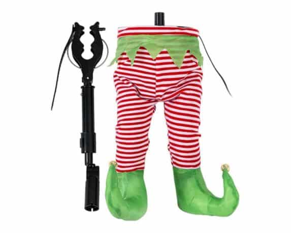 Decorazione Gamba di Elfo con Mobimento 35h in Tessuto e Metallo