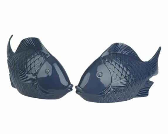 Decorazione Pesce Curvo Blu Assortito 22x9x12cm in Porcellana – Kaemingk