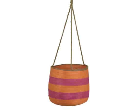 Cesta Basket Fioriera con Corda Aran fu Naturale e Semplice Large D25x25cm in Cordino – Kaemingk