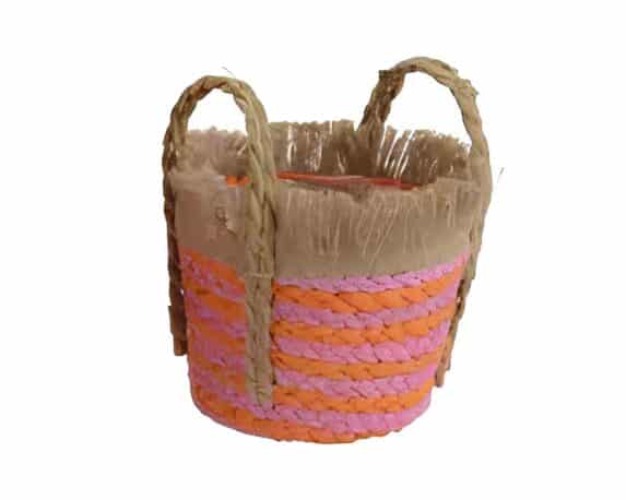 Cesta con Manici Aran fu Naturale e Semplice Small D18x14cm in Cordino – Kaemingk