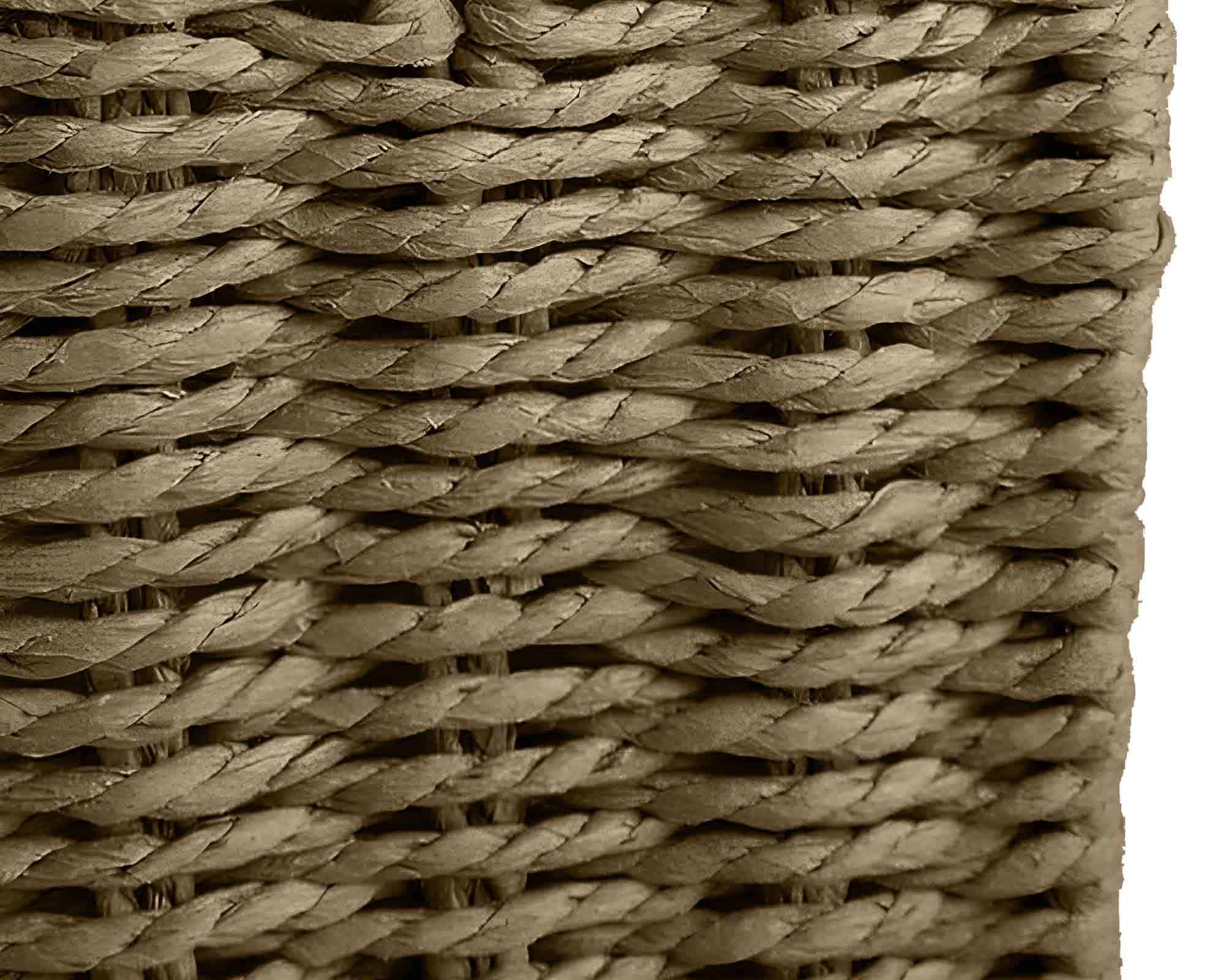 Cesta Rettangolare Naturale e Semplice Large 38x28x16cm in Cordino - Kaemingk - immagine 2