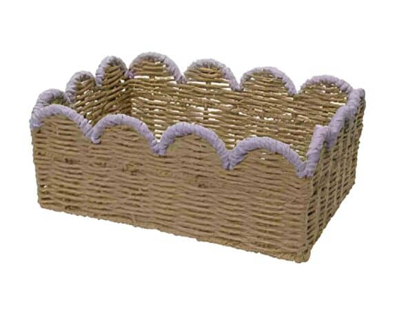 Cesta Rettangolare Naturale e Semplice Medium 34x24x14cm in Cordino – Kaemingk