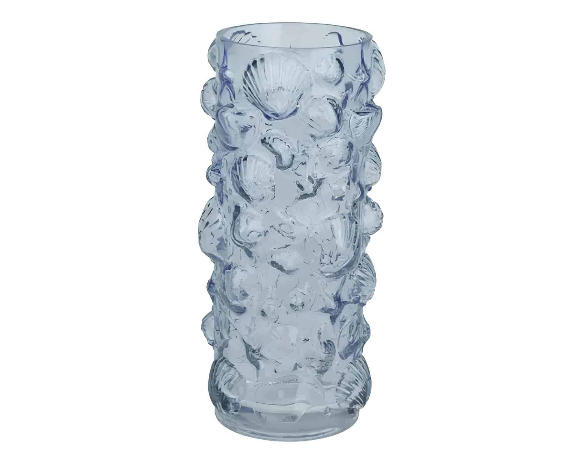 Vaso Cilindro Azzurro D12x26cm in Vetro - Kaemingk