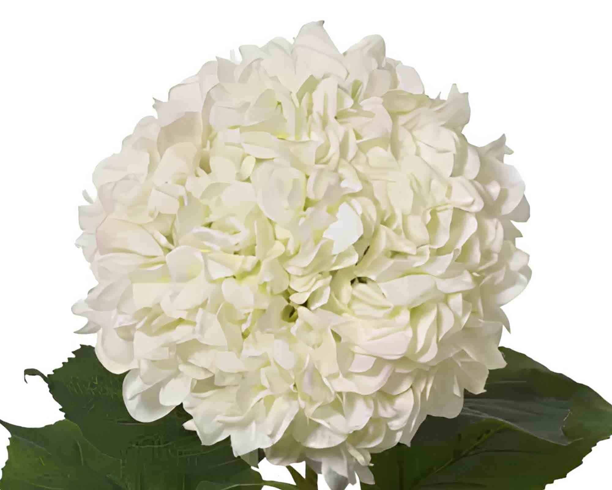 Stelo Ortensia Bianco XL D27x106cm in Poliestere - Kaemingk - immagine 2