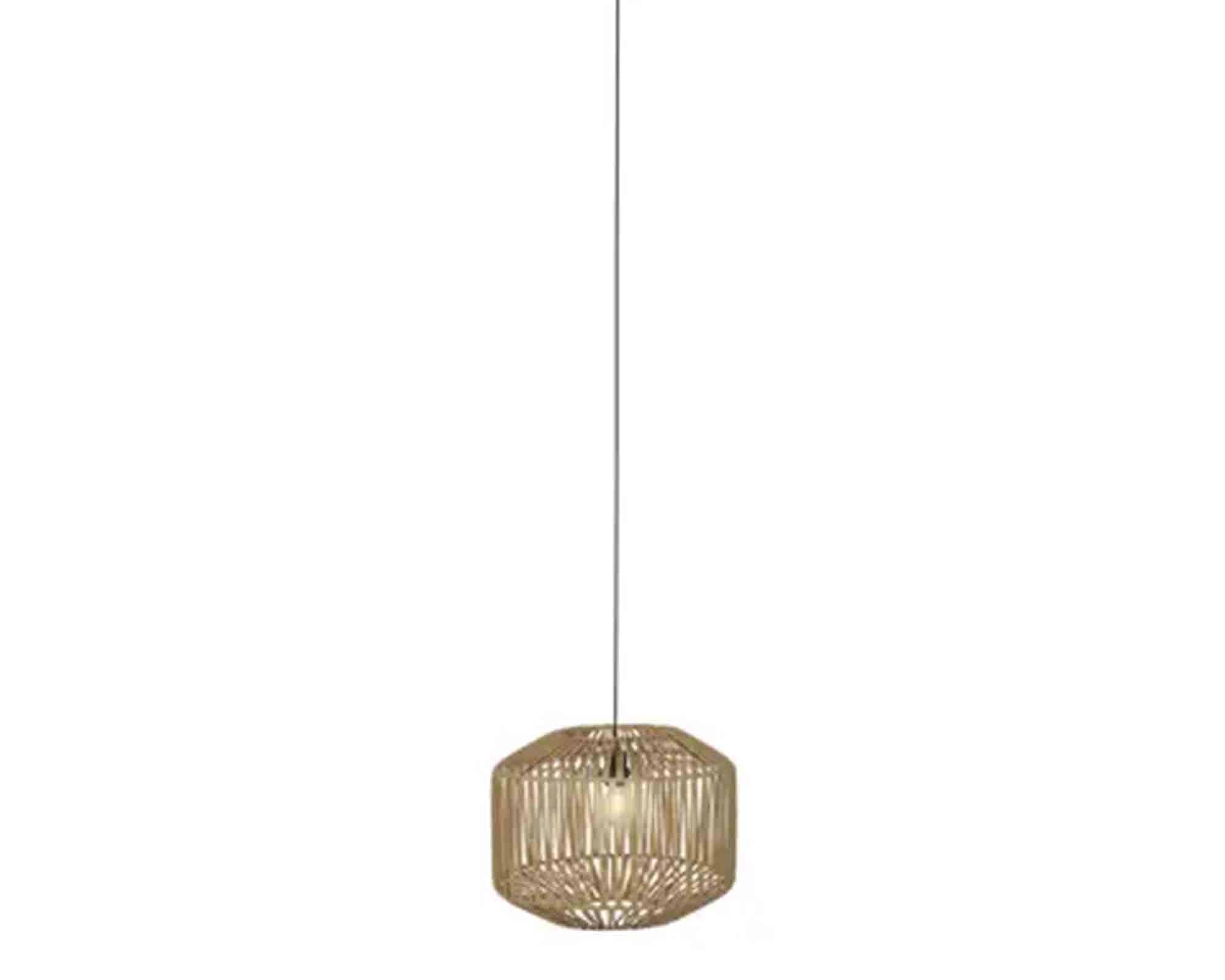 Lampada a Sospensione per Esterno Naturale D40x29,5cm in Vimini - Kaemingk - immagine 2