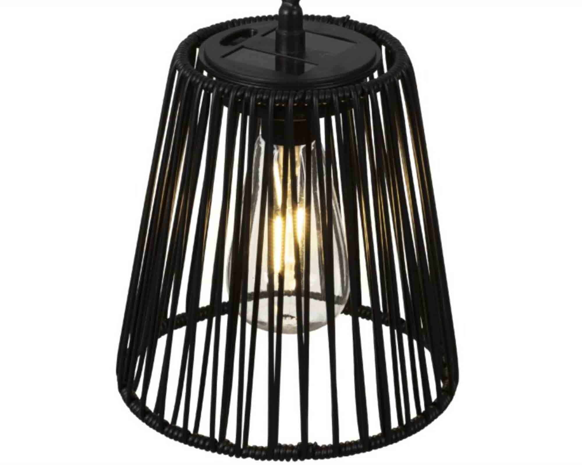 Lampada a Sospensione Nero D17,5x58cm in Vimini - Kaemingk - immagine 2