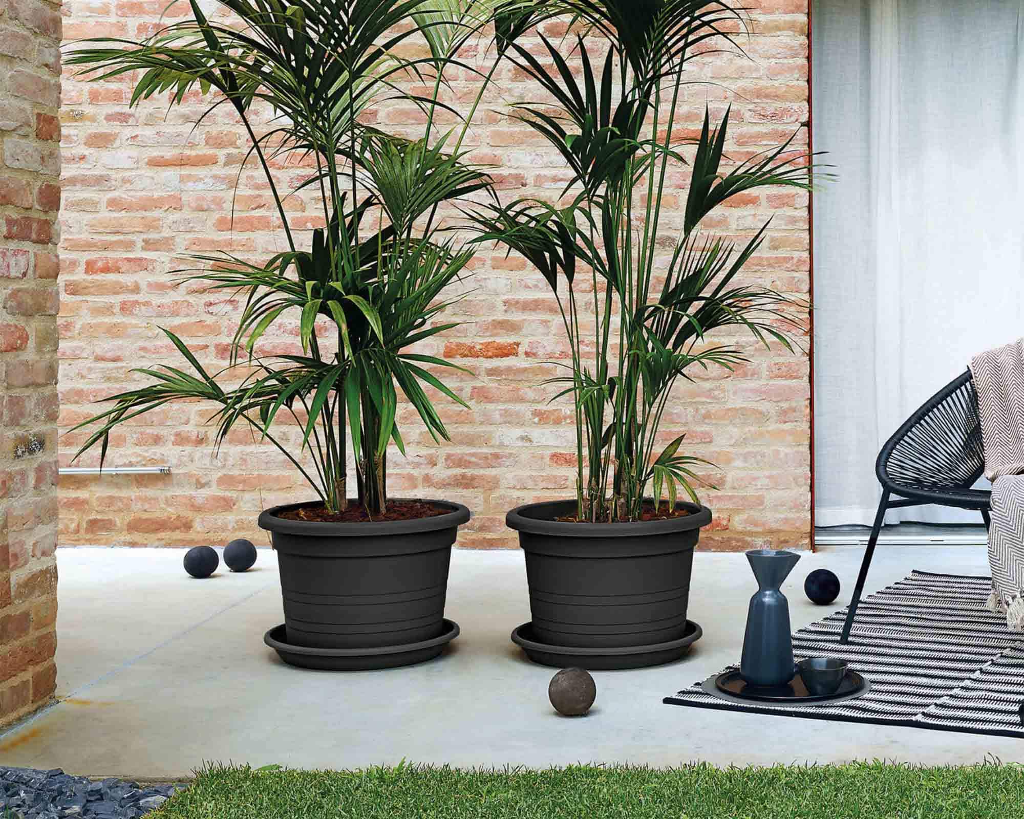 Vaso Cilindro Terracotta D80cm in Plastica - Veca - immagine 3