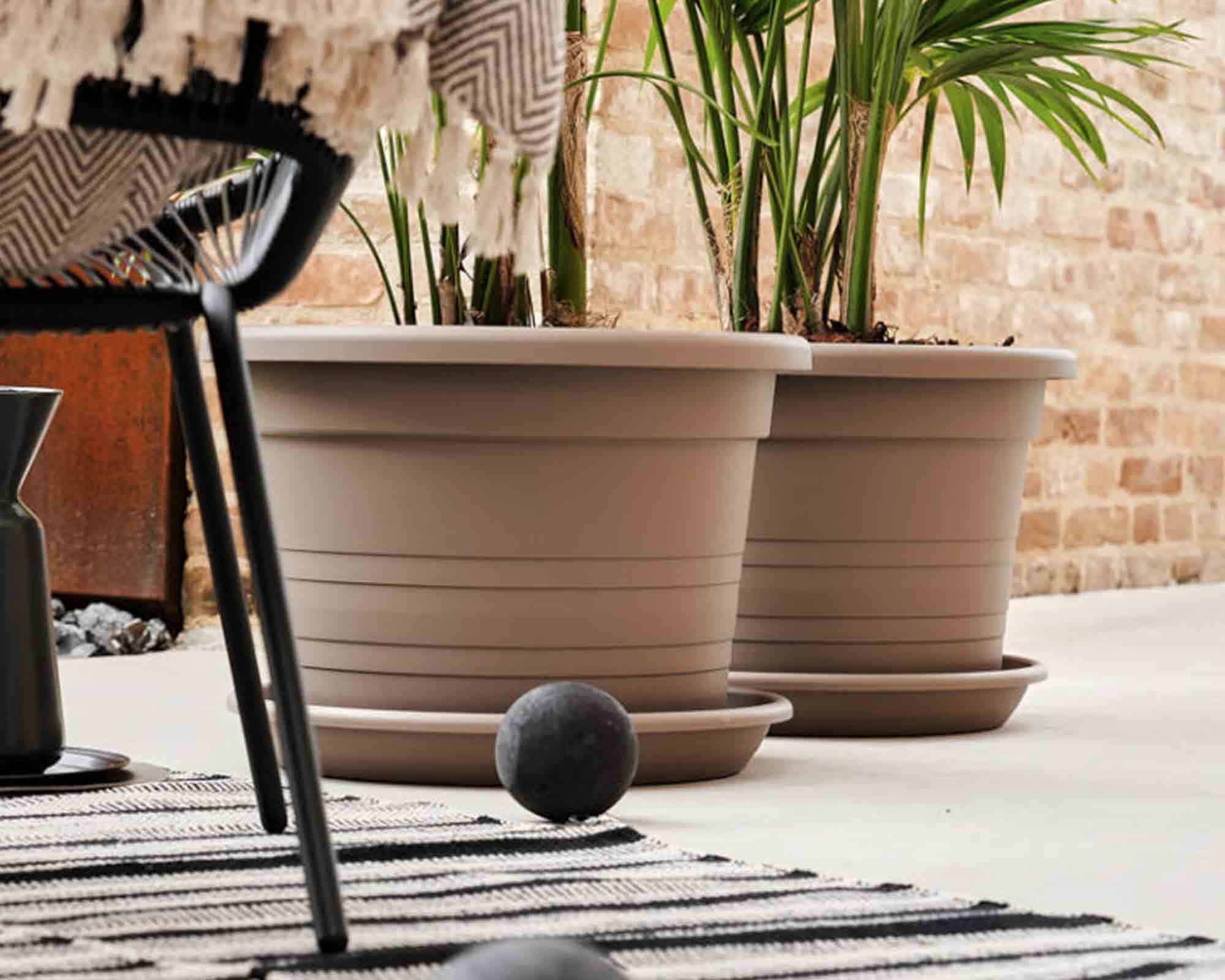 Vaso Cilindro Terracotta D80cm in Plastica - Veca - immagine 4