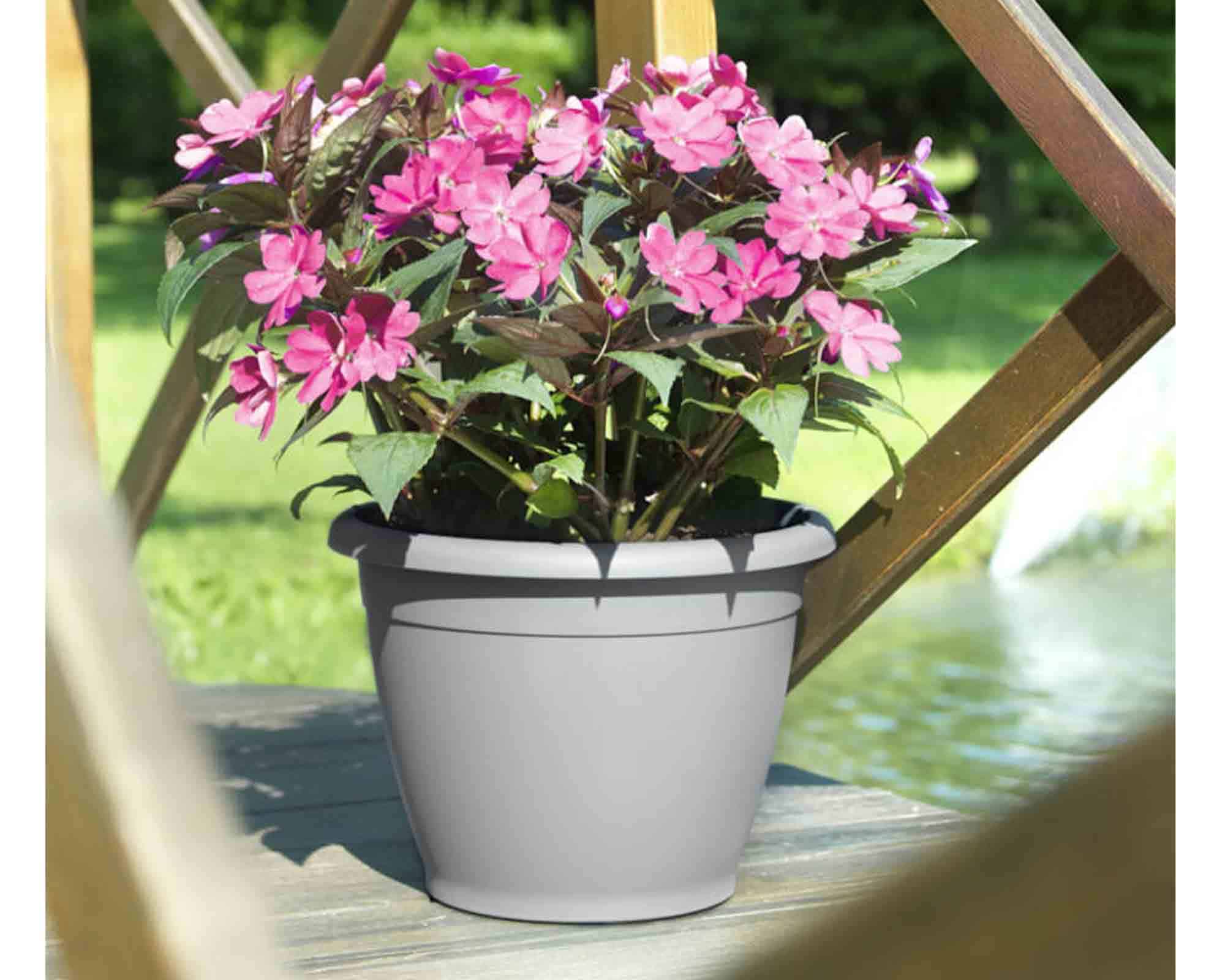 Vaso Naxos Bronzo D60cm in Plastica - Veca - immagine 4