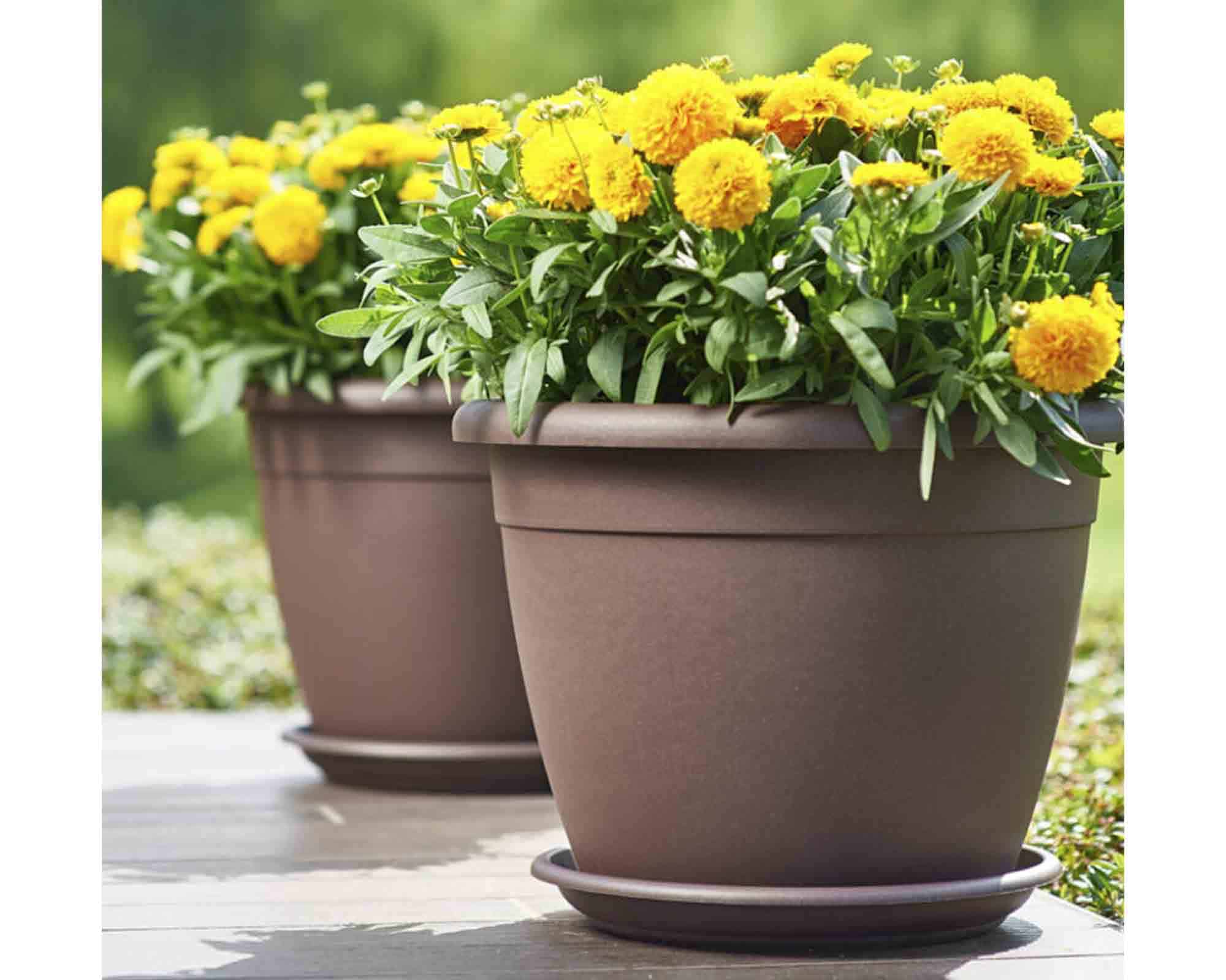 Vaso Naxos Bronzo D60cm in Plastica - Veca - immagine 6