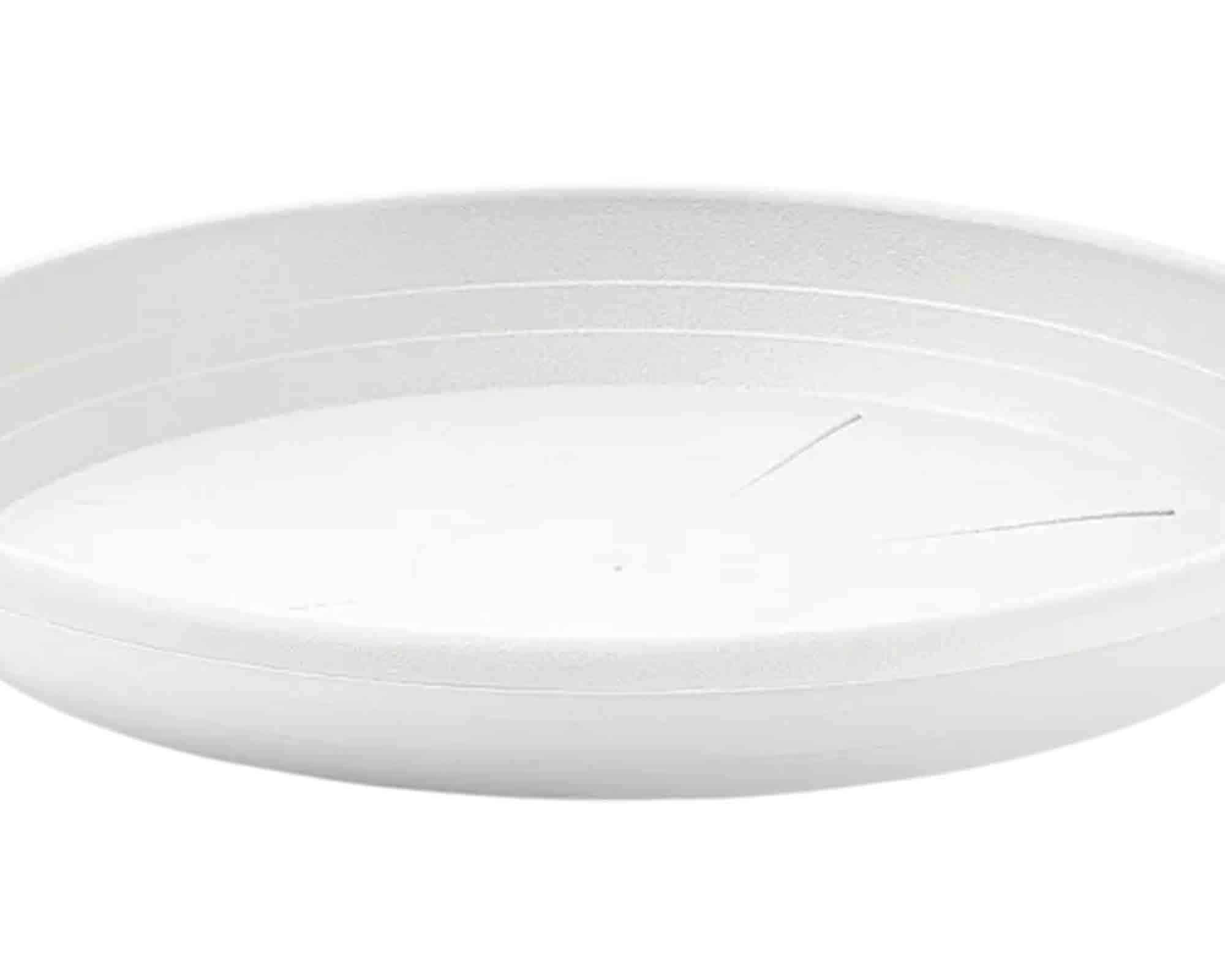 Sottovaso Cilindrico Bianco D17cm in Plastica - Veca - immagine 2