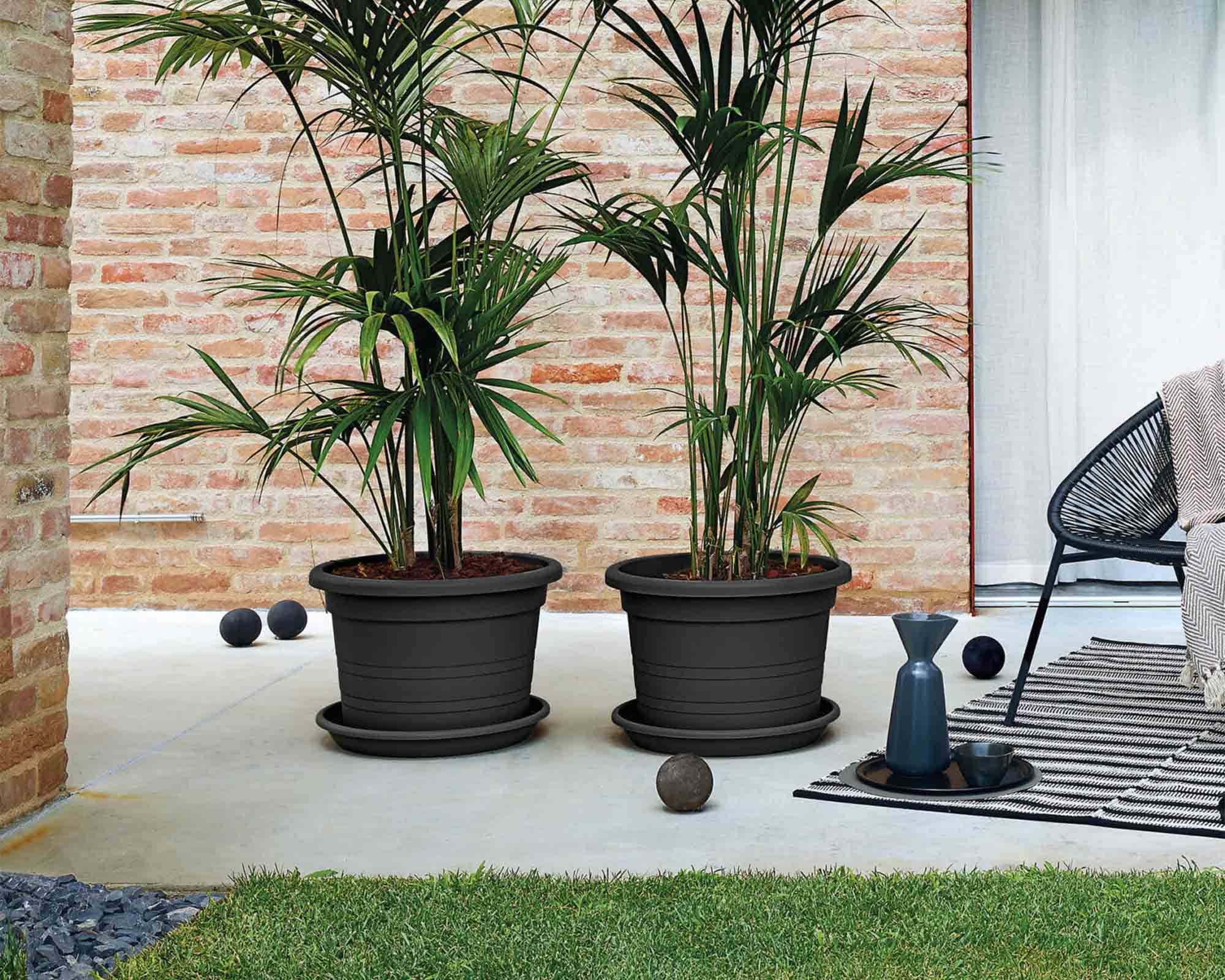 Sottovaso Cilindrico Bianco D17cm in Plastica - Veca - immagine 3