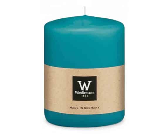 Candela a Testa Piatta a Immersione con Cellofan Blu D6x8cm in Cera – Wiedemann