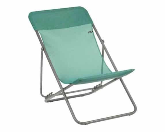 Sedia a Sdraio Pieghevole Multi-Posizione Maxi Transat Chlorophylle Green in Acciaio e Poliestere – laFuma