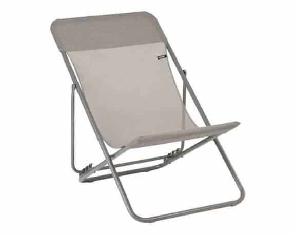 Sedia a Sdraio Pieghevole Multi-Posizione Maxi Transat Marrone Terre in Acciaio e Poliestere – laFuma