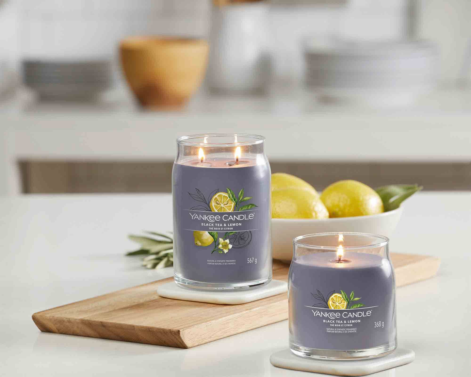 Giara Candela Media Black Tea & Lemon - Yankee Candle - immagine 4