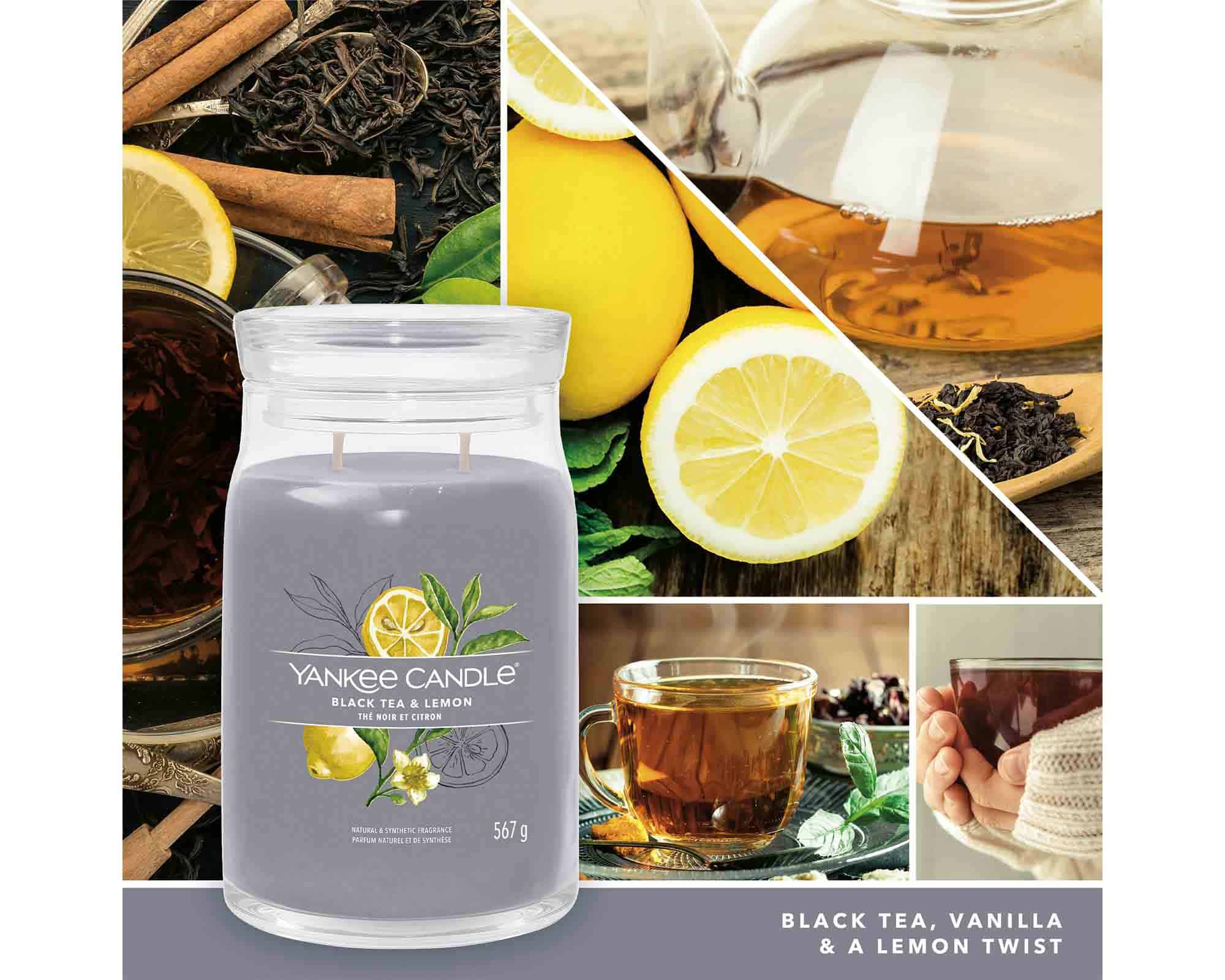 Candela Giara Grande Black Tea & Lemon - Yankee Candle - immagine 3