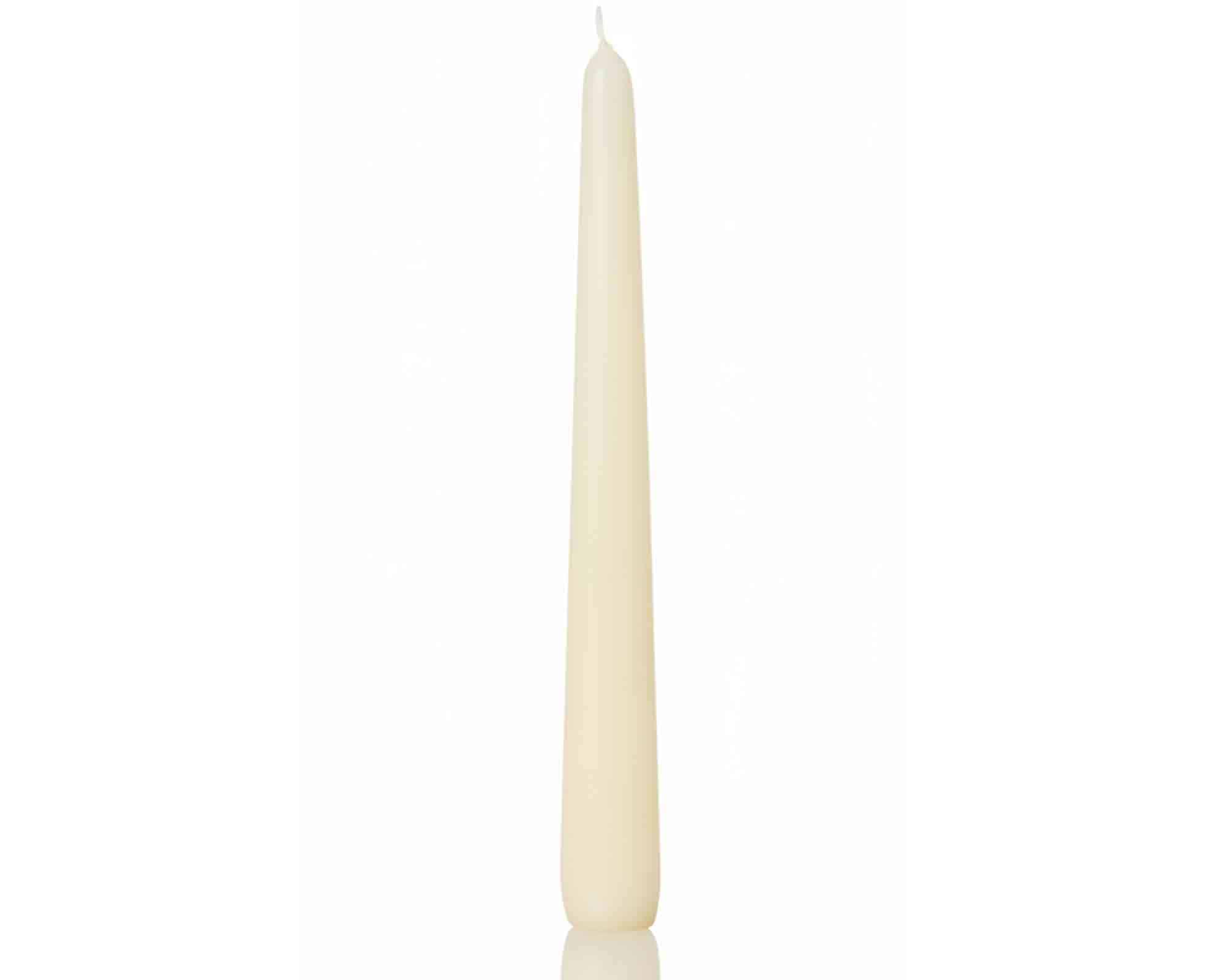 Candela Conica con Cellofan Avorio D2,5x25cm in Cera - Wiedemann