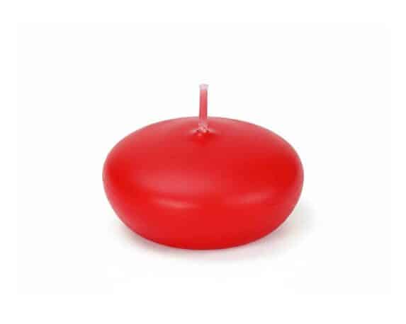 Candela Galleggiante a Immersione Rosso D4,5×4,5cm in Cera – Wiedemann