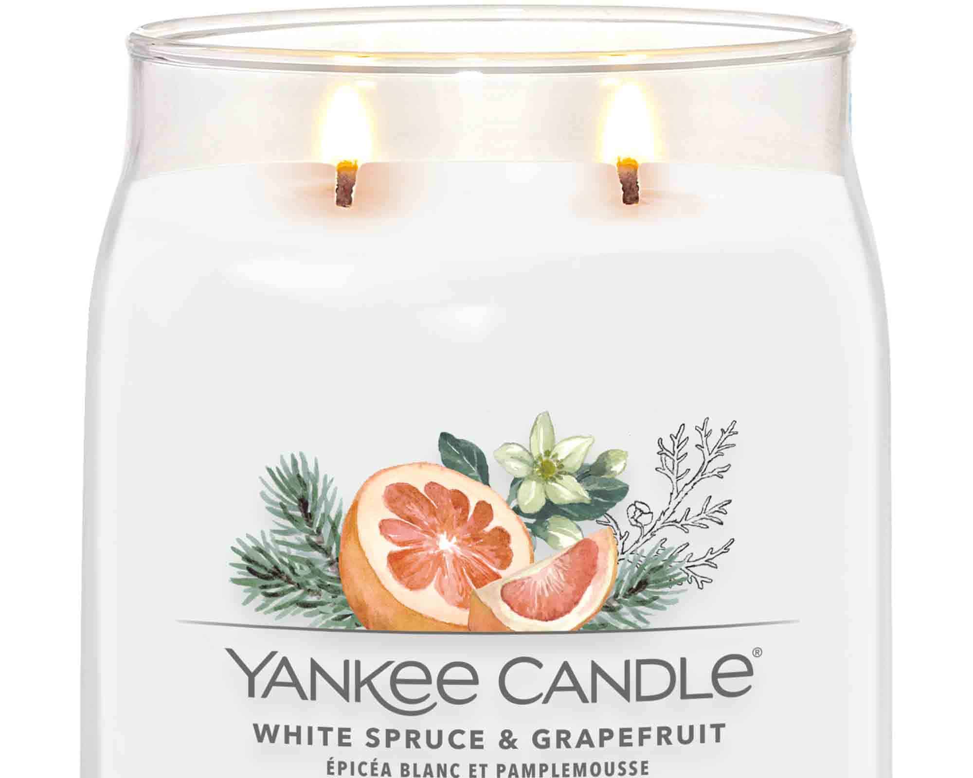 Candela Giara Grande White Spruce & Grapefruit - Yankee Candle - immagine 2